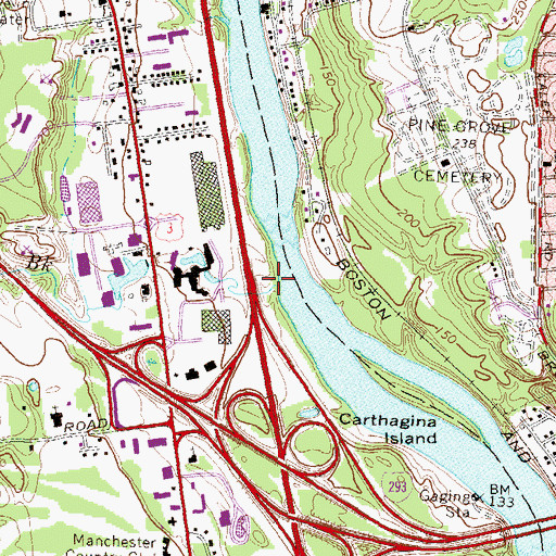 Topographic Map of Bowman Brook, NH
