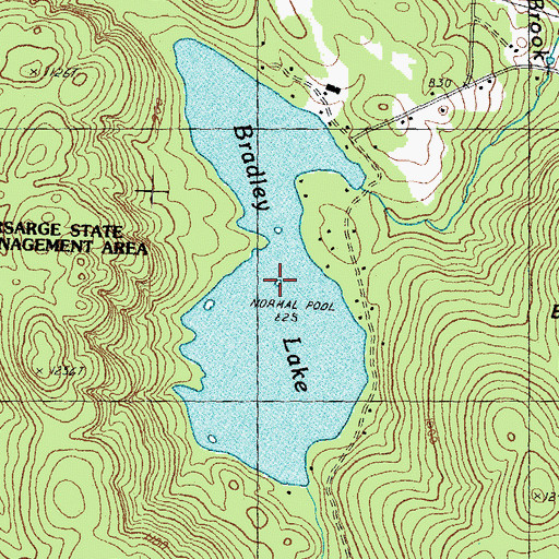 Topographic Map of Bradley Lake, NH