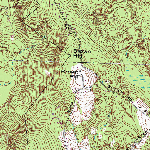 Topographic Map of Brown Hill, NH