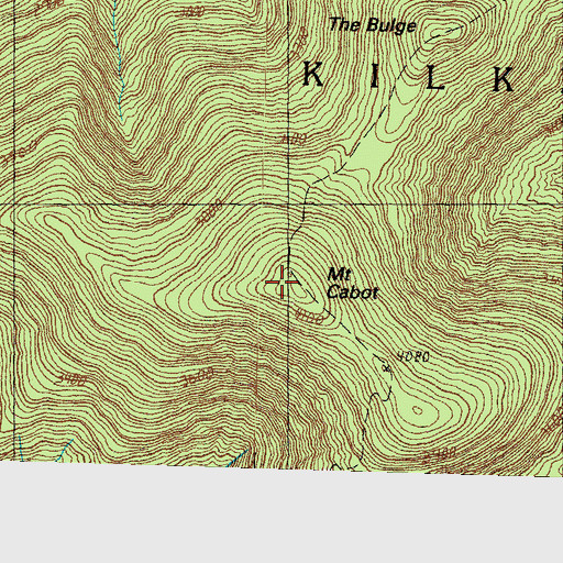 Topographic Map of Mount Cabot, NH