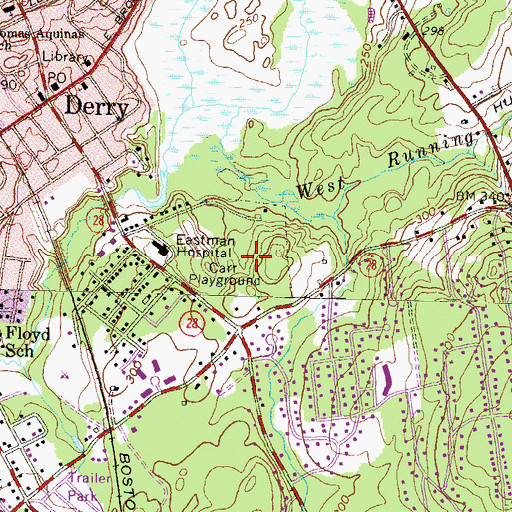 Topographic Map of Carr Playground, NH