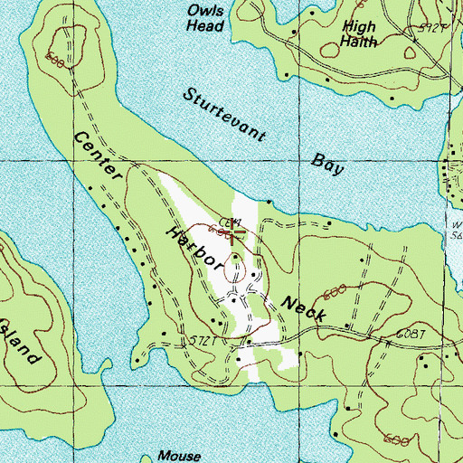 Topographic Map of Center Harbor Neck, NH