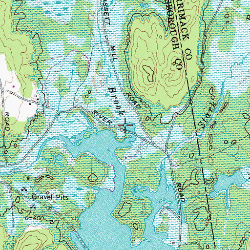Topographic Map of Choate Brook, NH