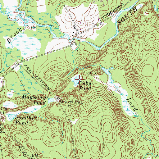 Topographic Map of Colby Pond, NH