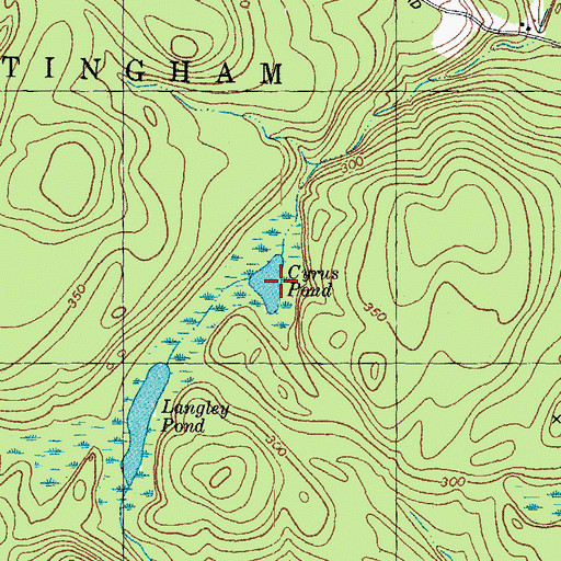 Topographic Map of Cyrus Pond, NH