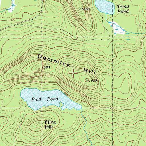 Topographic Map of Demmick Hill, NH