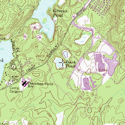 Topographic Map of Duck Pond, NH