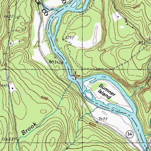 Topographic Map of Dyer Brook, NH