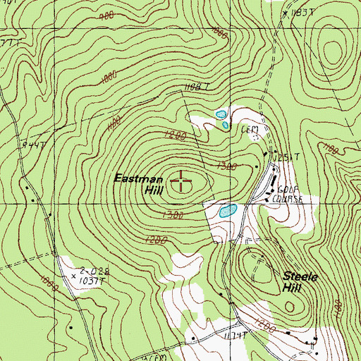 Topographic Map of Eastman Hill, NH