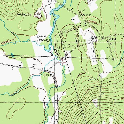 Topographic Map of Fowler River, NH