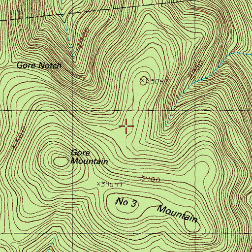 Topographic Map of Gore Notch, NH