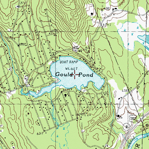 Topographic Map of Gould Pond, NH