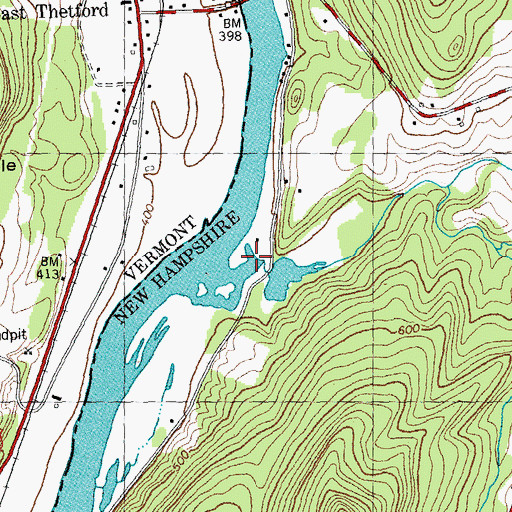 Topographic Map of Grant Brook, NH