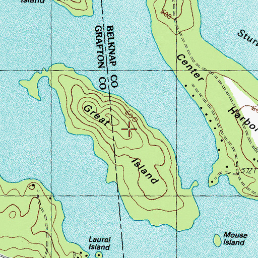 Topographic Map of Great Island, NH