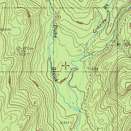 Topographic Map of Greeley Brook, NH