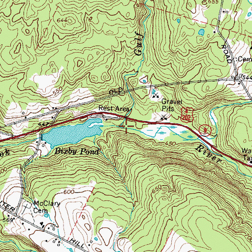 Topographic Map of Gulf Brook, NH