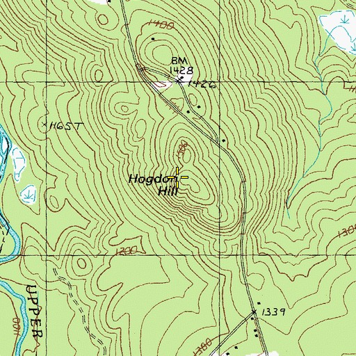 Topographic Map of Hodgdon Hill, NH
