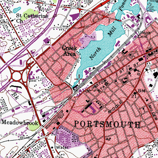 Topographic Map of Hodgson Brook, NH