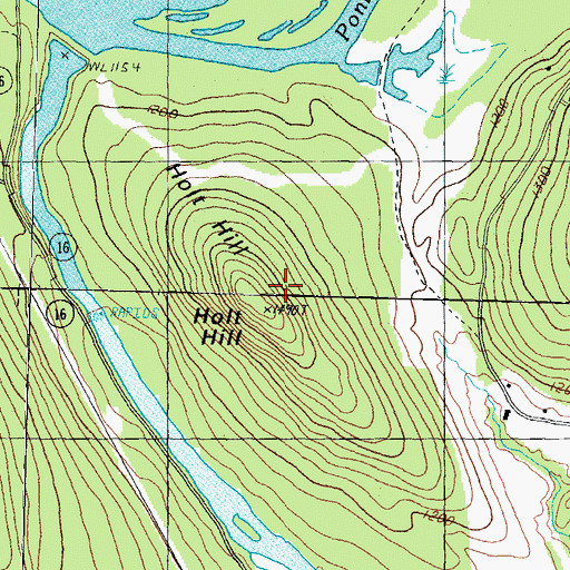 Topographic Map of Holt Hill, NH