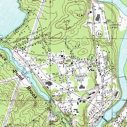 Topographic Map of Holy Cross Cemetery, NH