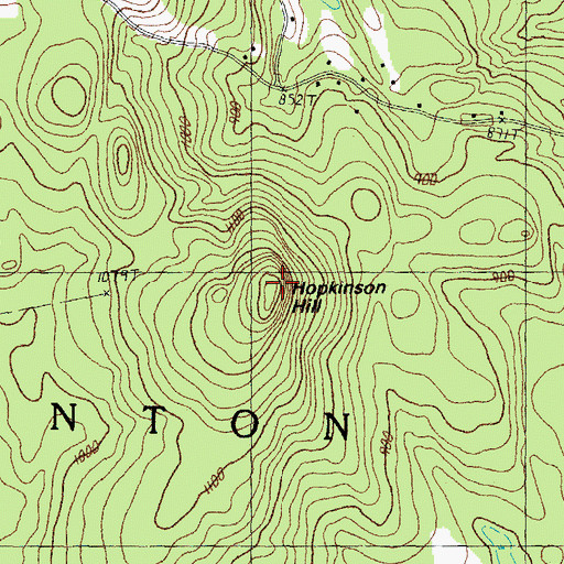 Topographic Map of Hopkinson Hill, NH