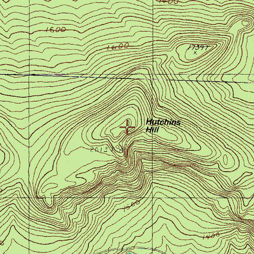 Topographic Map of Hutchins Hill, NH