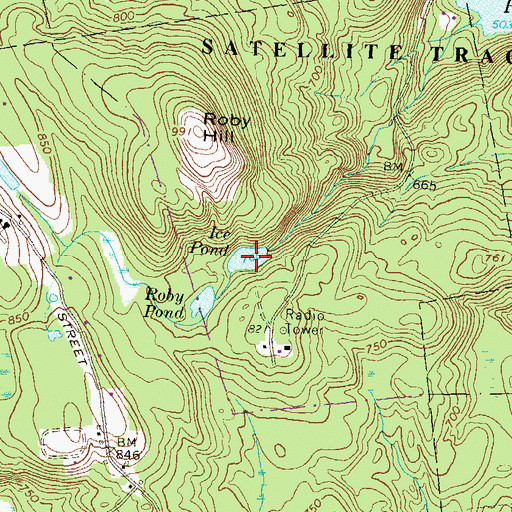 Topographic Map of Ice Pond, NH