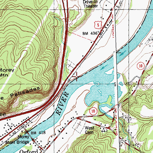 Topographic Map of Jacobs Brook, NH
