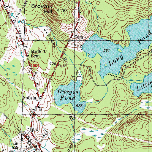Topographic Map of Jenness Brook, NH
