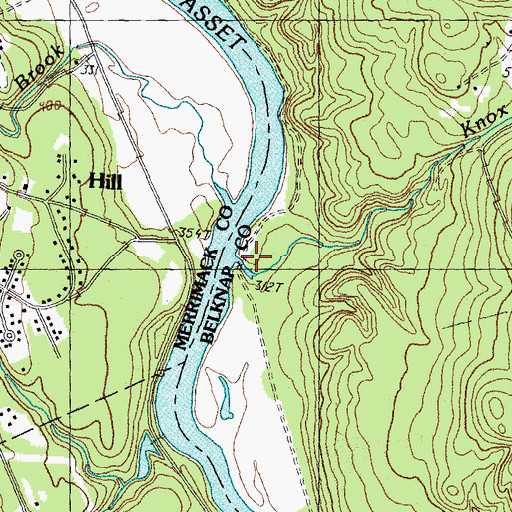 Topographic Map of Knox Brook, NH