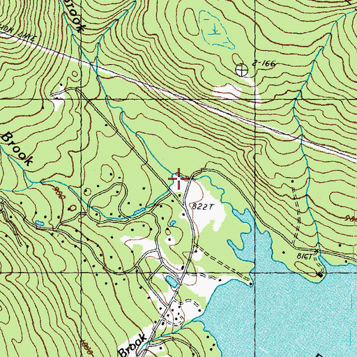 Topographic Map of Little Brook, NH