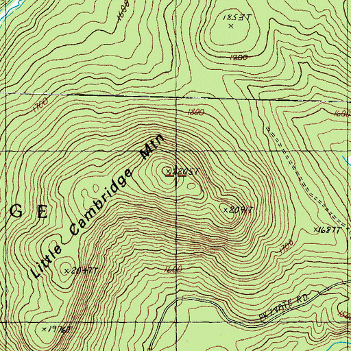 Topographic Map of Little Cambridge Mountain, NH