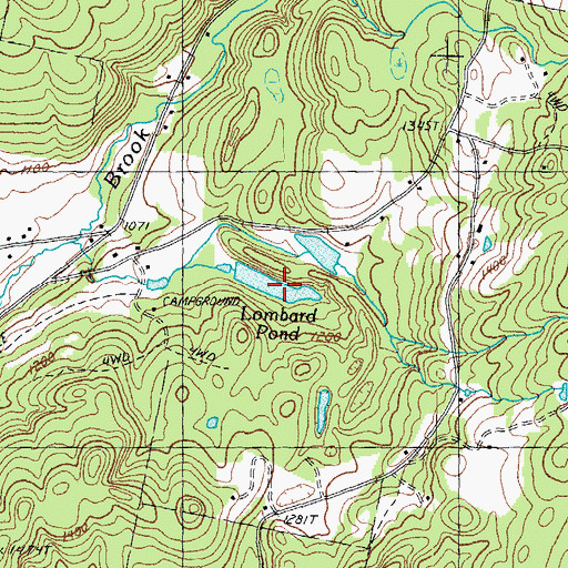Topographic Map of Lombard Pond, NH