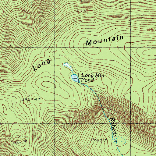 Topographic Map of Long Mountain Pond, NH