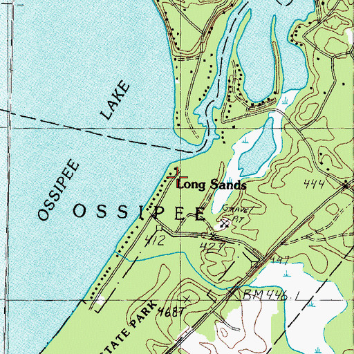 Topographic Map of Long Sands, NH