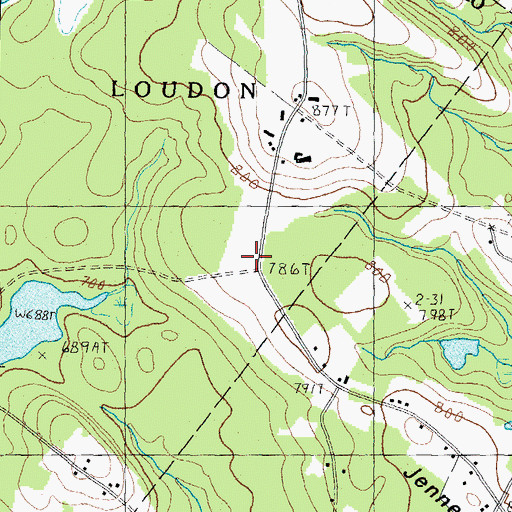 Topographic Map of Loudon School, NH
