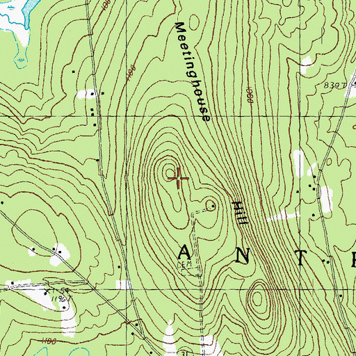 Topographic Map of Meetinghouse Hill, NH