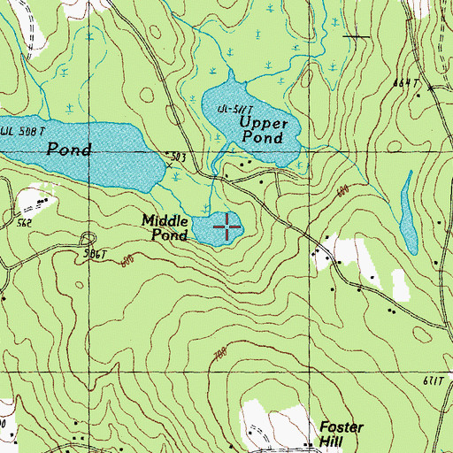 Topographic Map of Middle Pond, NH