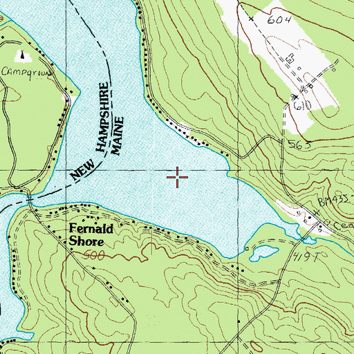 Topographic Map of Milton Pond, ME