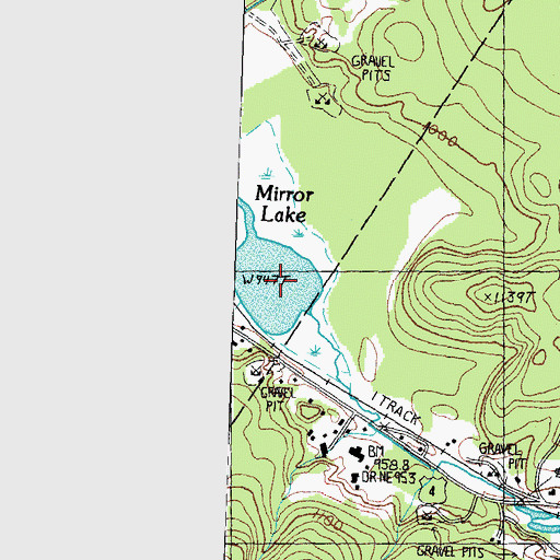 Topographic Map of Mirror Lake, NH
