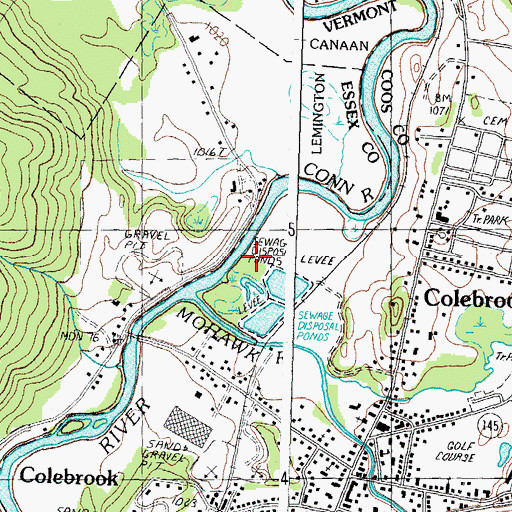Topographic Map of Mohawk River, NH
