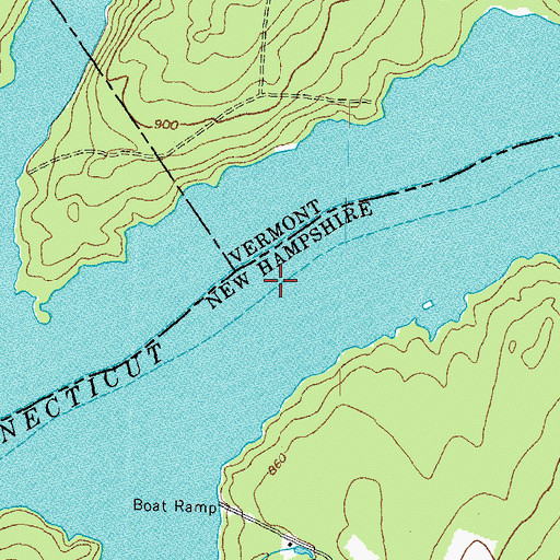 Topographic Map of Moore Reservoir, NH