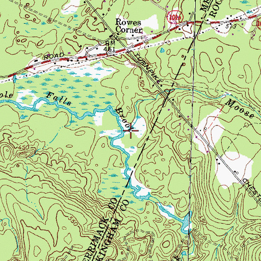Topographic Map of Moose Meadow Brook, NH
