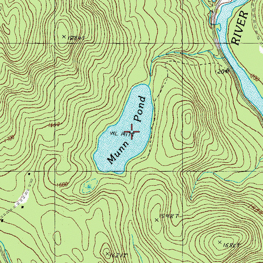 Topographic Map of Munn Pond, NH