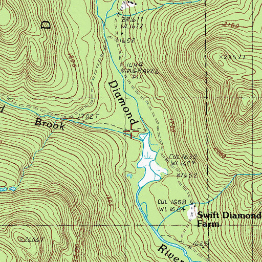 Topographic Map of Nathan Pond Brook, NH