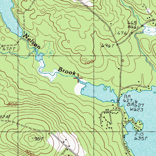 Topographic Map of Nelson Brook, NH