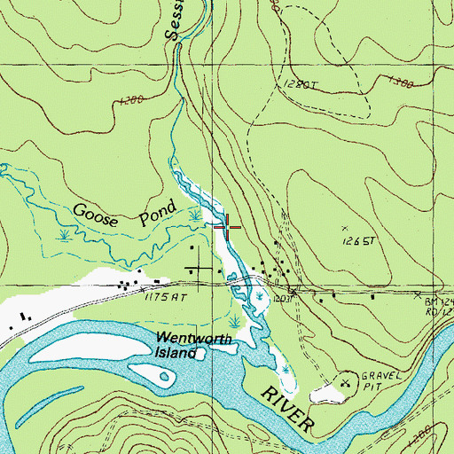 Topographic Map of Newell Brook, NH