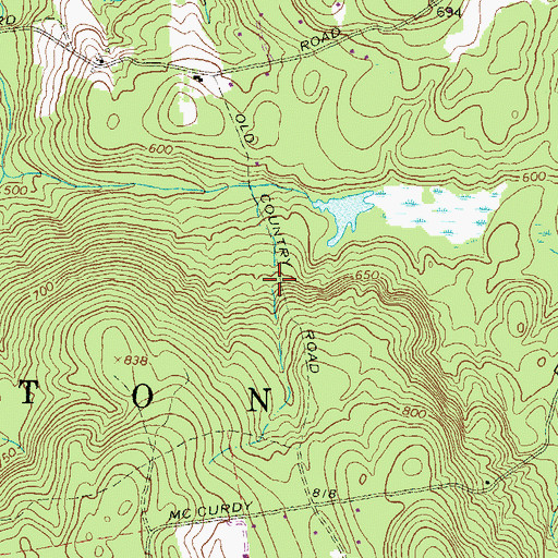 Topographic Map of Old Country Road, NH