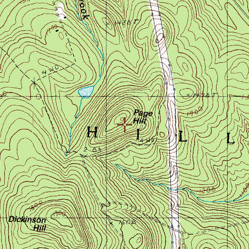 Topographic Map of Page Hill, NH