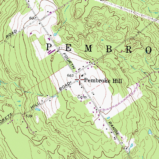 Topographic Map of Pembroke Hill, NH